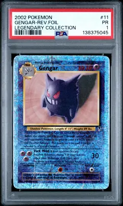 2002 POKEMON LEGENDARY COLLECTION #11 GENGAR-REVERSE FOIL PSA 1 - Image 1