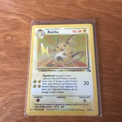 Pokemon TCG- Raichu 14/62 Holo Unlimited Fossil Set WOTC - Image 1