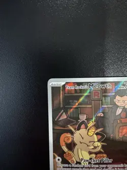 Pokemon: Team Rocket's Meowth 203/182 SV10 - Destined Rivals Illustration Rare - Image 3