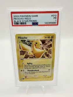 2003 POKEMON BLACK STAR PROMO #012 PIKACHU-HOLO PSA 1 - Image 1