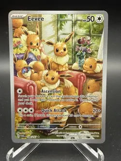 Pokemon TCG Eevee Twilight Masquerade Illustration Rare 188/167 - Image 1