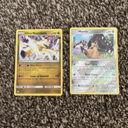 Ultra Necrozma 164 Holo Rare PLUS MAWILE Reverse Holo Pokemon Cosmic Eclipse NM - Image 1
