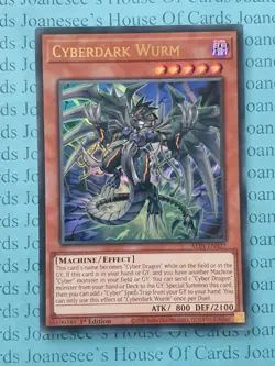 ALIN-EN027 Cyberdark Wurm Ultra Rare Yu-Gi-Oh Card 1st Edition New - Image 1