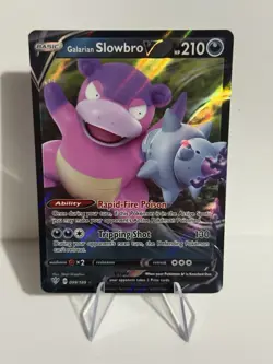 Pokemon Galarian Slowbro v 099/189 SWSH Darkness Ablaze Ultra Rare Card NM/MINT - Image 1