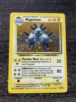 MAGNETON HOLO - POKEMON 9/102 BASE SET UNLIMITED ENGLISH - Image 1