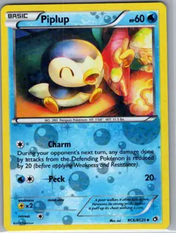 Piplup RC6/RC25 Reverse Holo Legendary Treasures - Pokemon Card - NM - Image 1