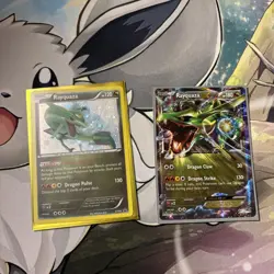 Pokemon TCG Rayquaza EX XY73 & Rayquaza XY64 Black Star Promo - Image 1
