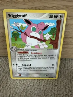 Pokemon WIGGLYTUFF 52/112 | REV HOLO | MP Played | EX FireRed LeafGreen | 2004 - Image 1