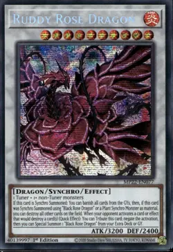 Ruddy Rose Dragon 1st Ed Prismatic Secret MP22-EN077 Yu-Gi-Oh! - Image 1