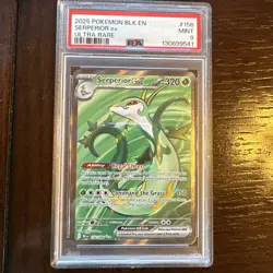 Pokemon Serperior EX Full Art Ultra Rare Card 2025EX156/086 PSA Mint 9 - Image 1