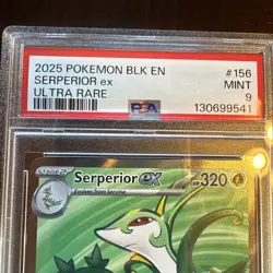 Pokemon Serperior EX Full Art Ultra Rare Card 2025EX156/086 PSA Mint 9 - Image 3