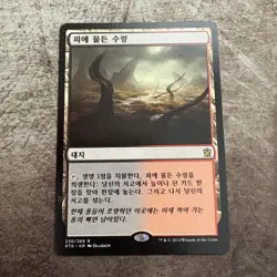 Bloodstained Mire KOREAN - Khans of Tarkir - MTG Magic the Gathering - MP - Image 1