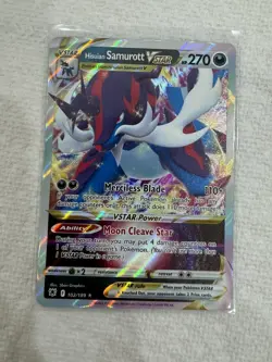 Pokemon Card Hisuian Samurott Vstar 102/189 Ultra Rare Astral Radiance Near Mint - Image 1