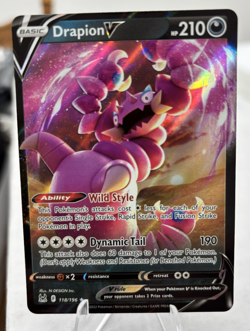 Pokemon Lost Origin Drapion V 118/196 Holo Rare Pack Fresh - Image 1