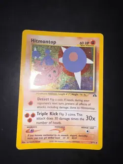 Pokemon Hitmontop 3/75 Neo Discovery - HOLO - Eng - Vintage - GOOD - Image 1