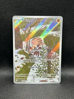 Swinub 165/159 IR Journey Together Sv09 ILLUSTRATION RARE HOLO Pokemon English - Image 1