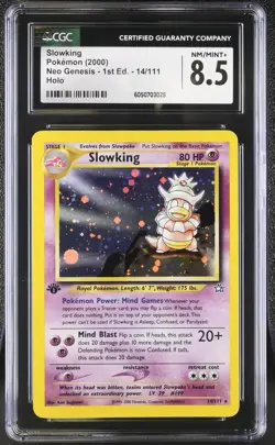 CGC 8.5 Slowking 14/111 2000 Neo Genesis - 1st Edition Rare Holo Pokemon - Image 1
