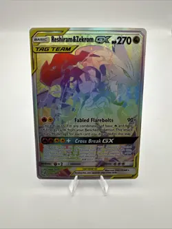 2019 Pokemon Sun & Moon Cosmic Eclipse Reshiram Zekrom Tag Team GX #259/236 - Image 1