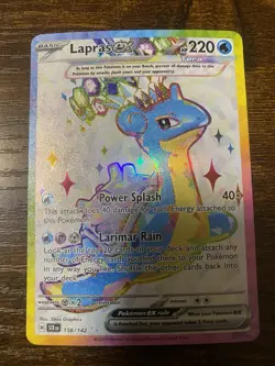 Pokemon Lapras ex 158/142 SV06 Stellar Crown Full Art Holo Double Rare - Image 1