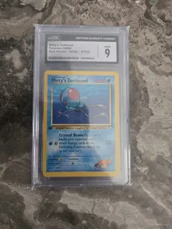 🔥1st Edition Misty's Tentacool 057/132 Pokemon Gym Heroes CGC Mint 9🔥 - Image 1