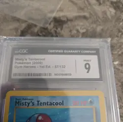🔥1st Edition Misty's Tentacool 057/132 Pokemon Gym Heroes CGC Mint 9🔥 - Image 4