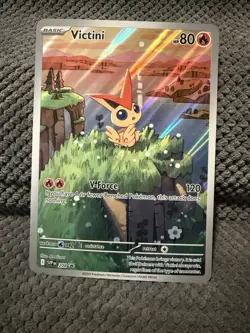 Pokemon Victini SVP 208 Promo Holo Basic 80 HP Beast 120 Attack 2025 - Image 1