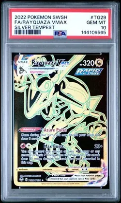 PSA 10 RAYQUAZA VMAX TG29 SILVER TEMPEST SWORD & SHIELD POKEMON GEM MINT - Image 1