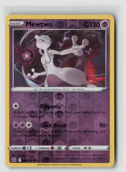 MEWTWO 059/159 CROWN ZENITH REVERSE HOLO POKEMON TCG NM - Image 1