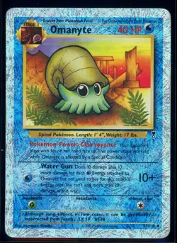 Pokemon LEGENDARY COLLECTION - #57/110 Omanyte - Reverse Holo - ENG - Damaged - Image 1