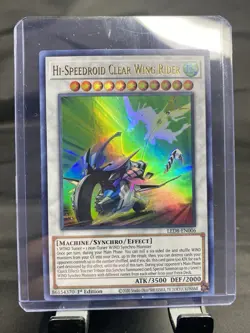 Yugioh Hi-Speedroid Clear Wing Rider LED8-EN006 Ultra Rare 1st Ed NM - Image 1