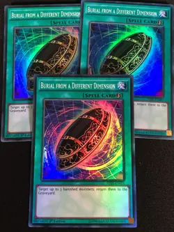 Yugioh Burial from a Different Dimension THSF-EN051 1st Super x3 (NM) - Image 1