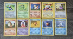 Pokemon Base Shadowless 1st Edition Lot of 10 Cards Electrode Starmie Pontya NM - Image 1