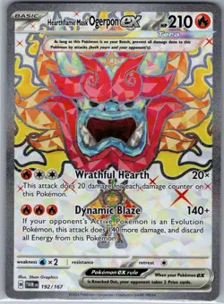 Hearthflame Mask Ogerpon ex 192/167 Twilight Masquerade - Pokemon Card - NM - Image 1