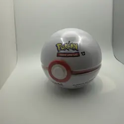 Pokemon Poke Ball Tin Poke Ball Tin White Brand New Sealed A24 3 Packs Cards - Image 1
