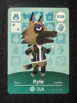 Kyle #024 Animal Crossing Amiibo Card Series 1 Authentic +Tracking# - Image 1