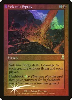 MTG - Odyssey FOIL Volcanic Spray! Slightly Played! FREE SHIPPING! - Image 1