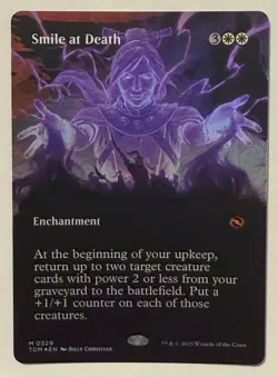 Smile at Death Borderless Foil - Mythic - Tarkir: Dragonstorm MTG - Image 1