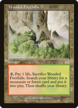 Wooded Foothills ONS-330 - Rare - Magic: The Gathering MTG LP - Image 1