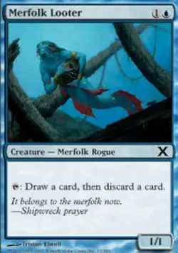 4x Merfolk Looter ~ Near Mint 10th Edition Tenth MTG Magic x4 4 UltimateMTG Play - Image 1