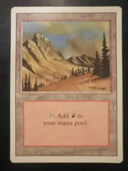 mtg magic mountain REVISED 3 rd edition ENGLISH montagne - Image 1