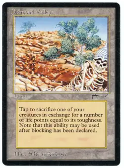 MTG Diamond Valley, Arabian Nights, Moderately Played, English - Image 1