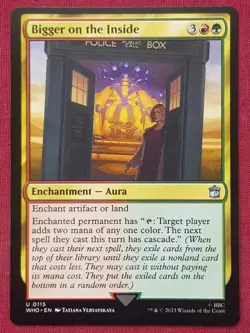 Magic The Gathering DOCTOR WHO BIGGER ON THE INSIDE green/red card MTG - Image 1