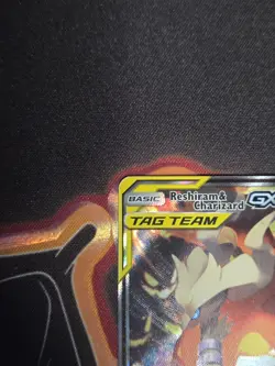 Pokemon Reshiram & Charizard GX TAG TEAM Full Art Promo Holo SM201 270HP - Image 4