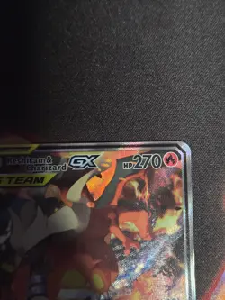 Pokemon Reshiram & Charizard GX TAG TEAM Full Art Promo Holo SM201 270HP - Image 5