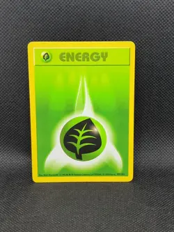 Pokemon TCG Base Set (Shadowless) #099/102 Grass Energy LP - Image 1
