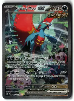 Roaring Moon ex ⭐ 251/182 Holo Paradox Rift Pokemon NM - Image 1
