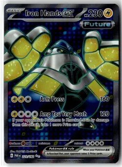 Iron Hands ex ⭐ 223/182 Holo Ultra Rare Paradox Rift 2023 Pokemon NM - Image 1