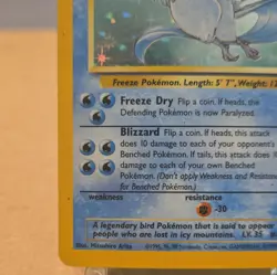 Pokemon TCG Articuno 2/62 Fossil Holo Unlimited 1999 MP Vintage - Image 5