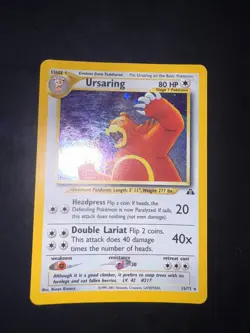 Carta Pokemon Ursaring Holo 15/75 Neo Discovery Eng - Vintage - GOOD - Image 1