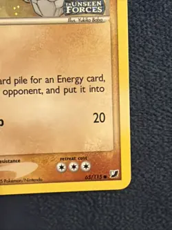 Pokemon Card - Onix Unseen Forces 65/115 Reverse Holo Stamped LP - Image 4